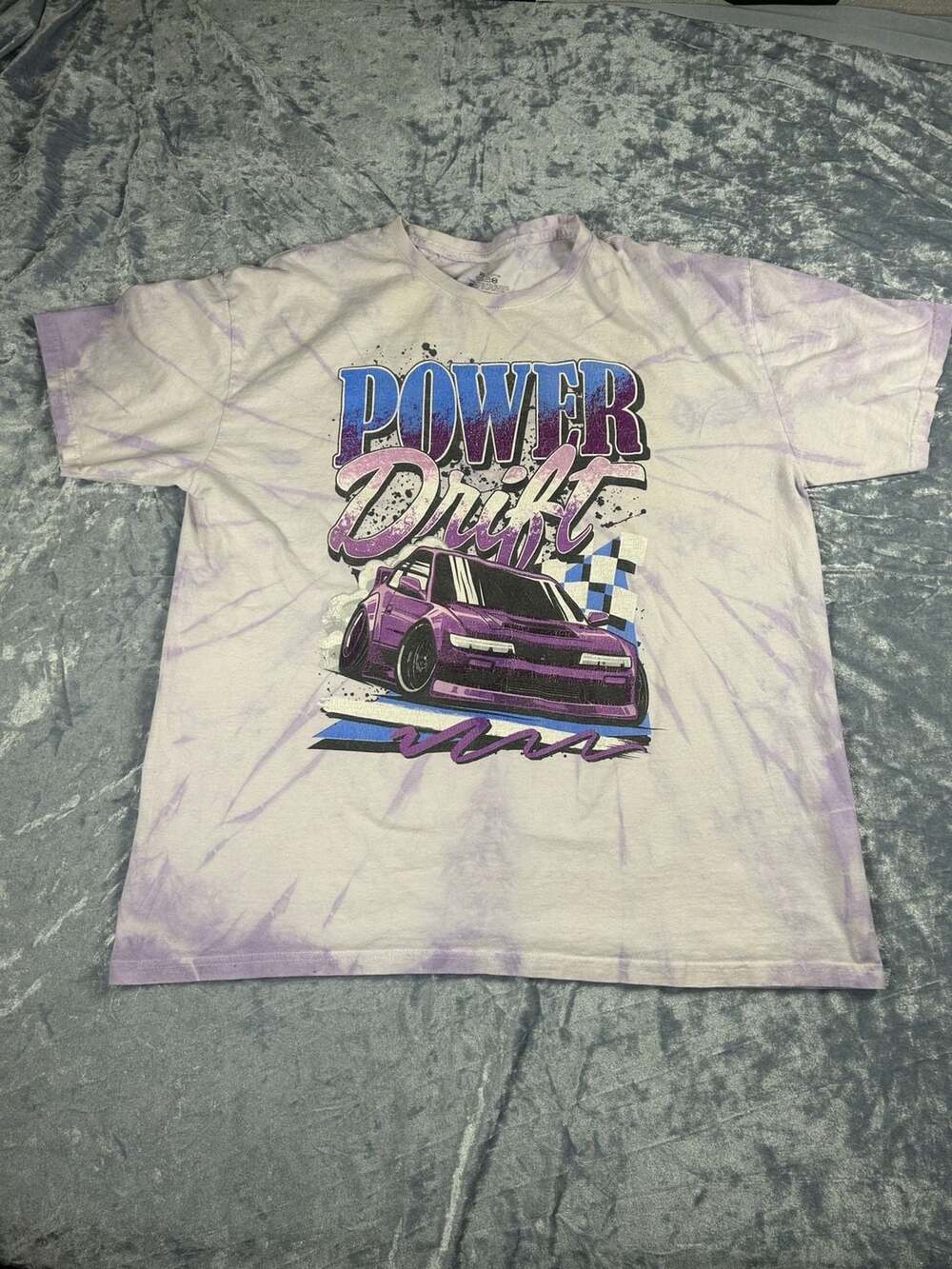 Power Drift Graphic T-Shirt Purple Tie Dye XL